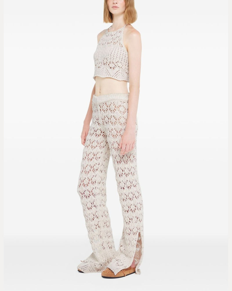 Alanui Trousers Cream Glam Steals