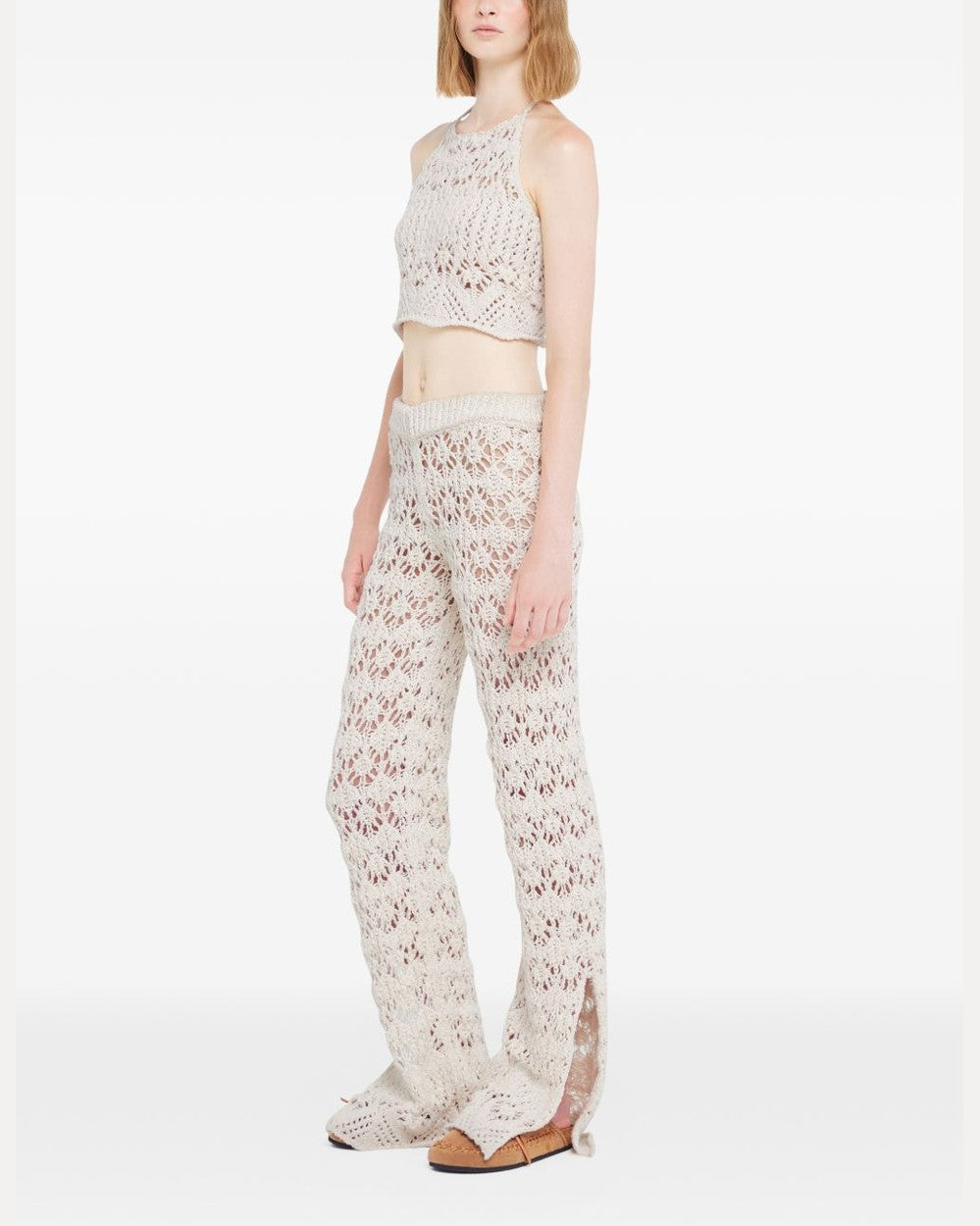 Alanui Trousers Cream Glam Steals