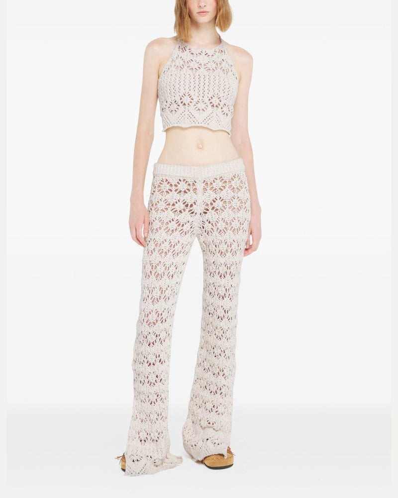 Alanui Trousers Cream Glam Steals