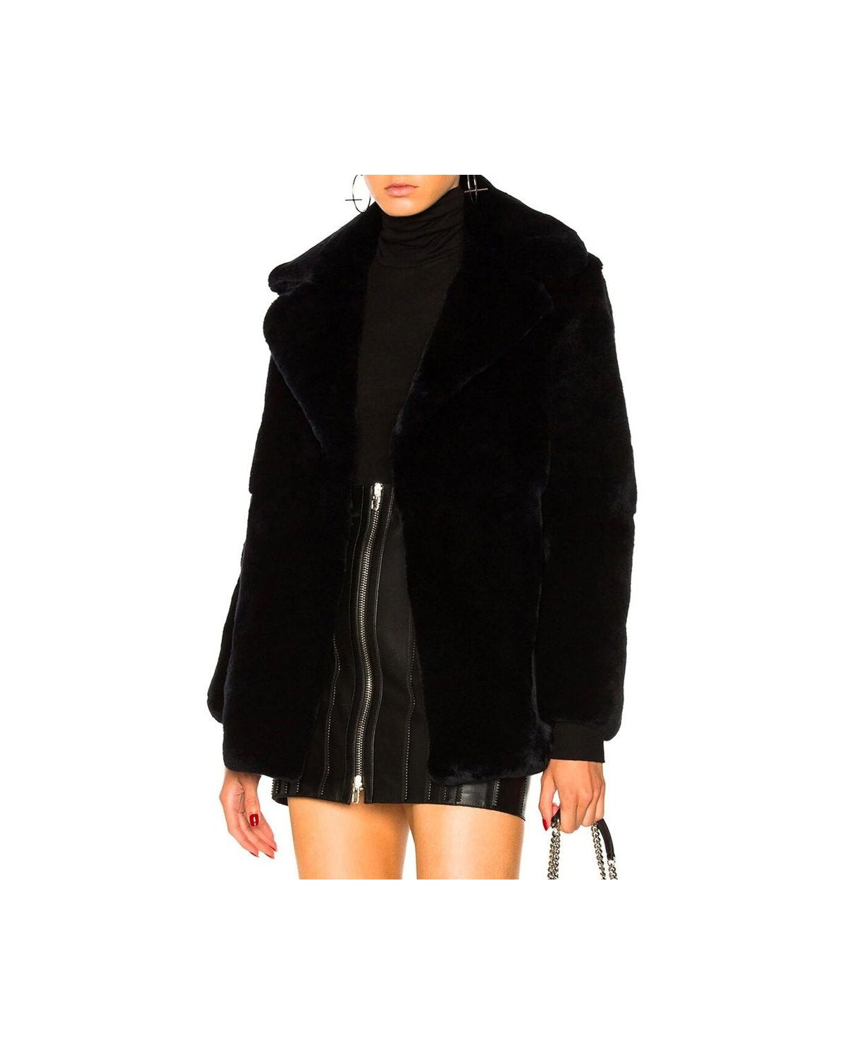 Alberta Ferretti Blue Rabbit Fur Coat Glam Steals