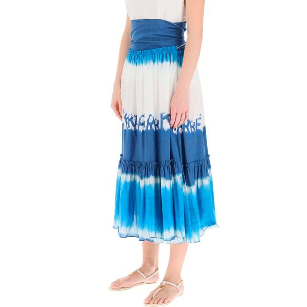 Alberta Ferretti Tie Dye Midi Skirt Glam Steals