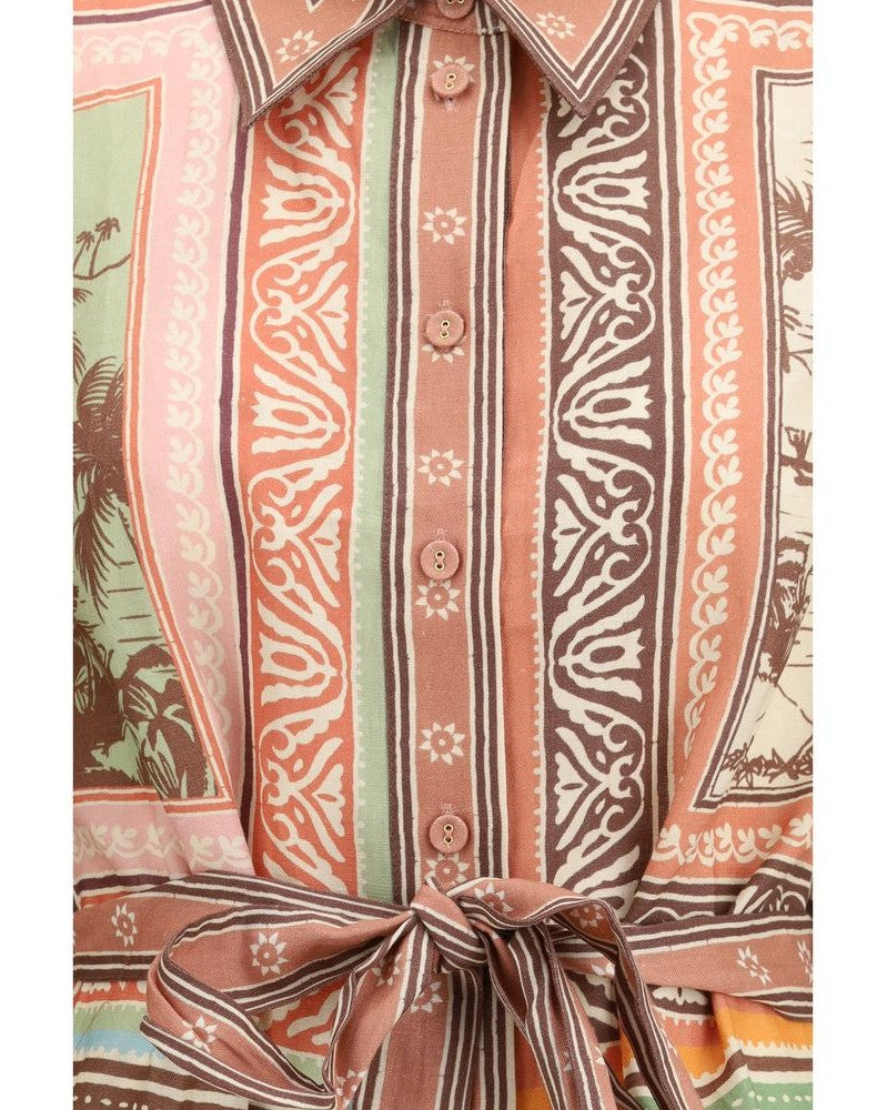 Alemais Multicolor Linen Dress 