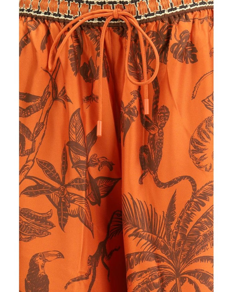 Alemais Orange Silk Pant Glam Steals