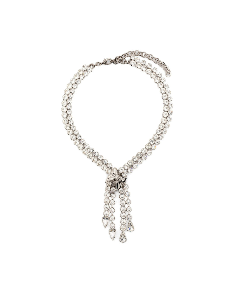 Alessandra Rich Bow Crystals Necklace Jewellery