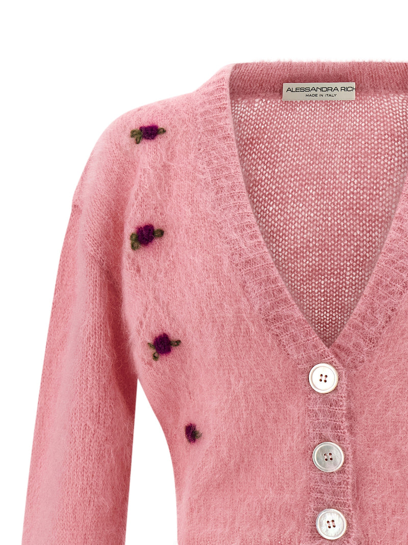 Alessandra Rich Carded Mohair Cardigan Glam Steals