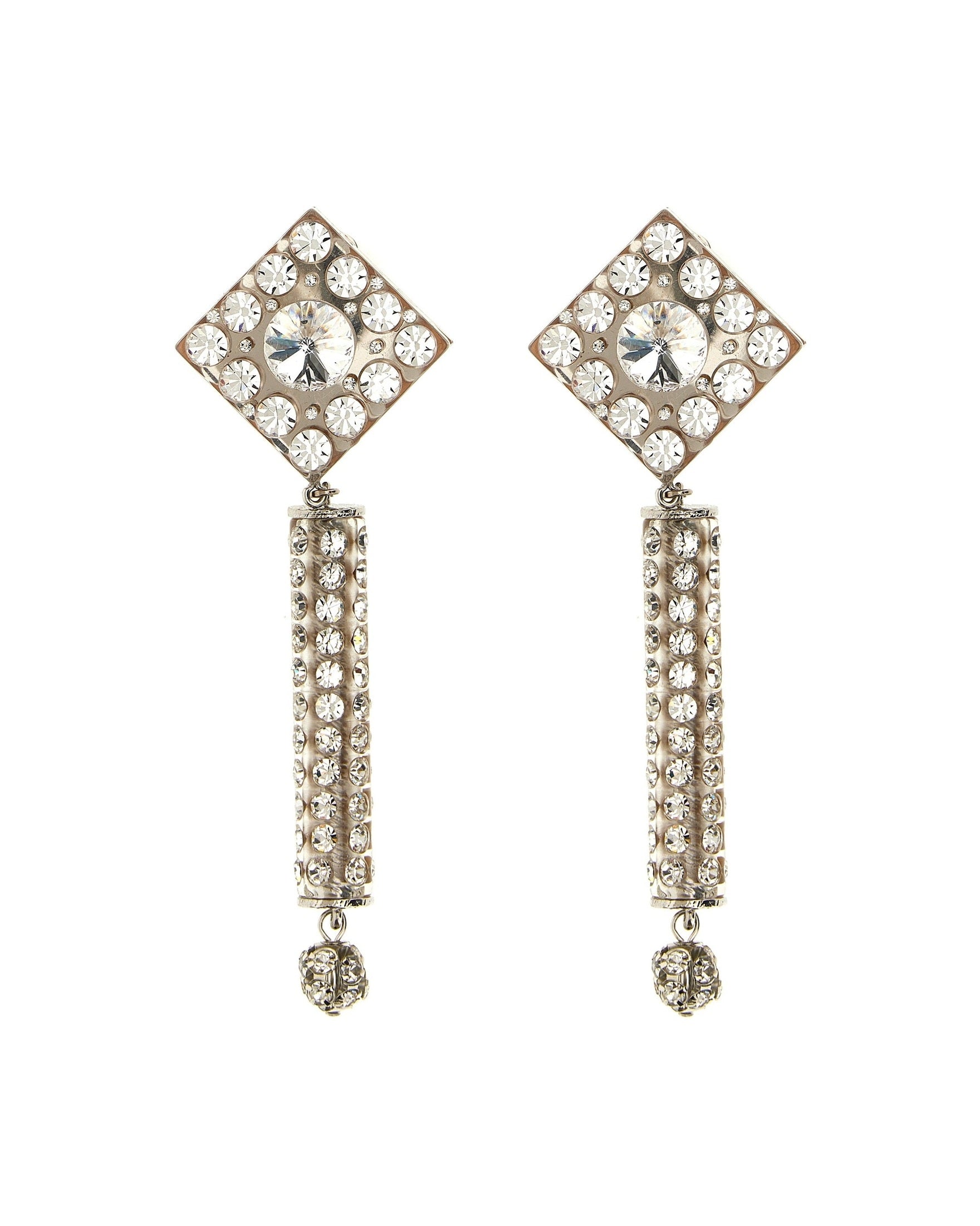 Alessandra Rich Crystal Earrings Glam Steals