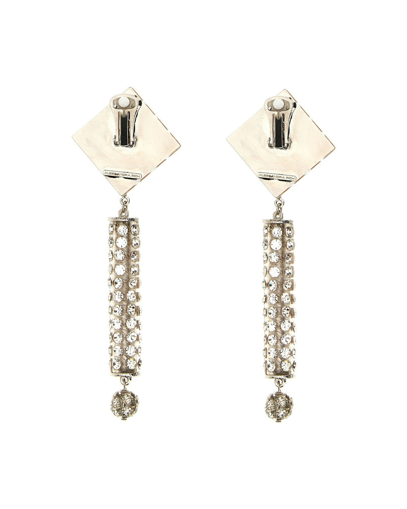 Alessandra Rich Crystal Earrings Glam Steals