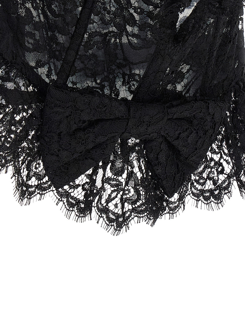 Alessandra Rich Lace Bow Bustier Top Glam Steals