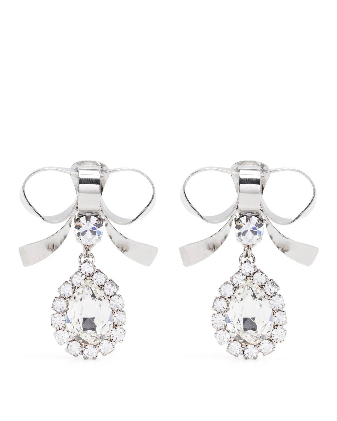 Alessandra Rich Metal Bow Earrings Jewellery