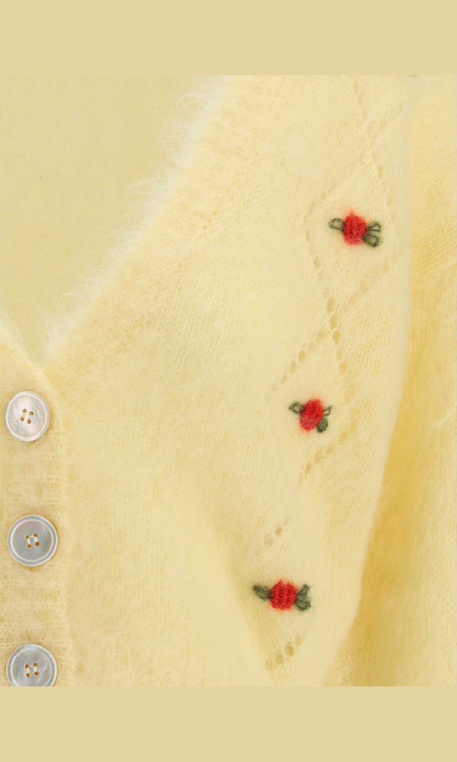 Alessandra Rich Mohair Cardigan with Embroidery Glam Steals