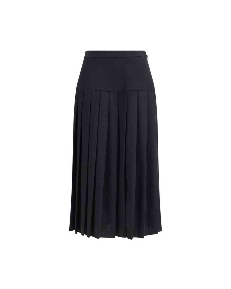 Alessandra Rich Pleated Midi Skirt Glam Steals