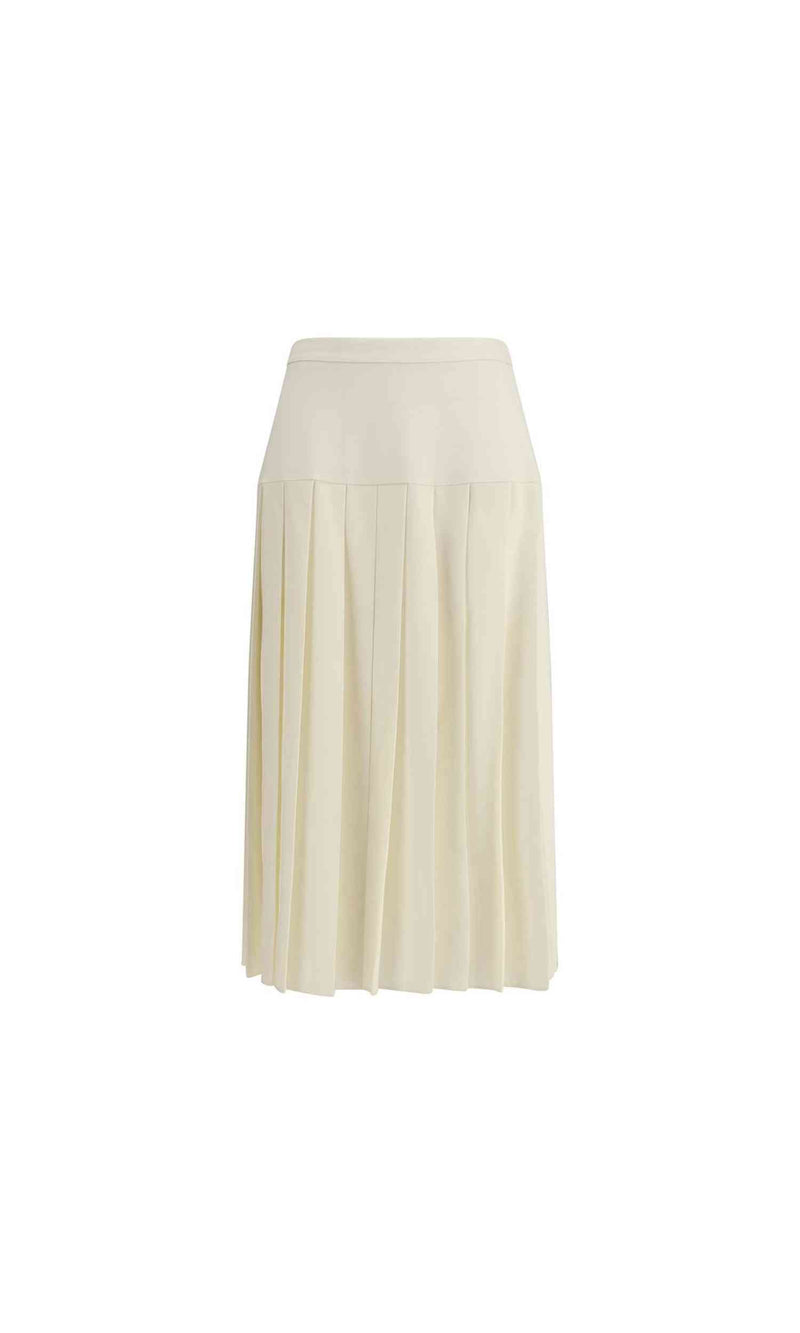 Alessandra Rich Pleated Midi Skirt Glam Steals