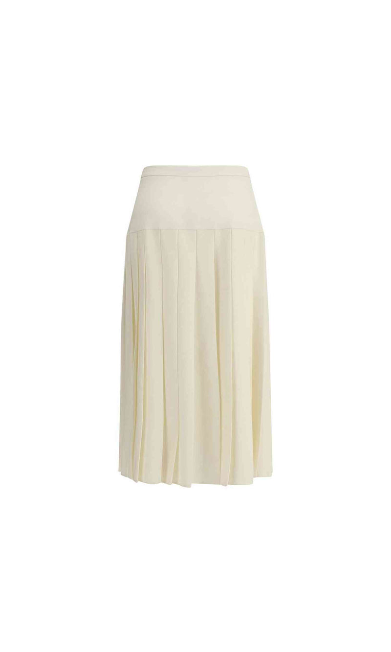 Alessandra Rich Pleated Midi Skirt Glam Steals