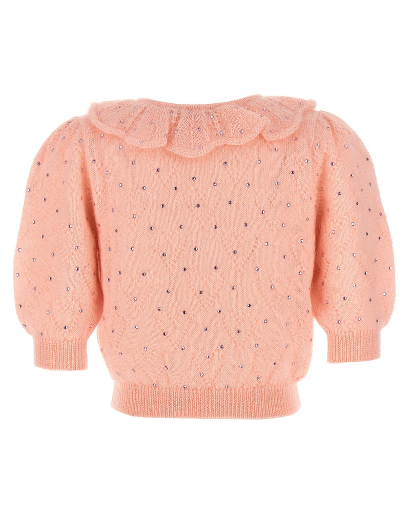 Alessandra Rich Rhinestone Sweater Glam Steals