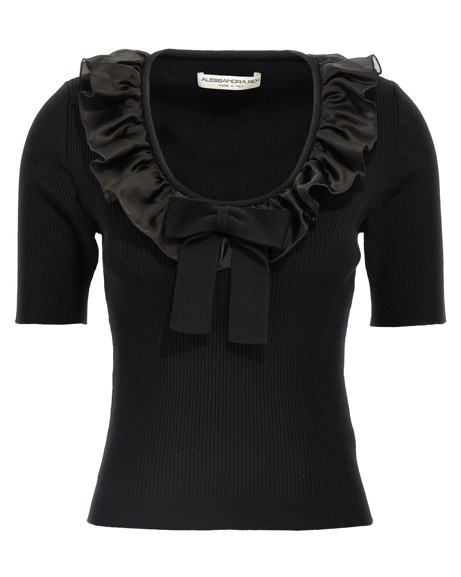 Alessandra Rich Ruffle T-shirt Glam Steals