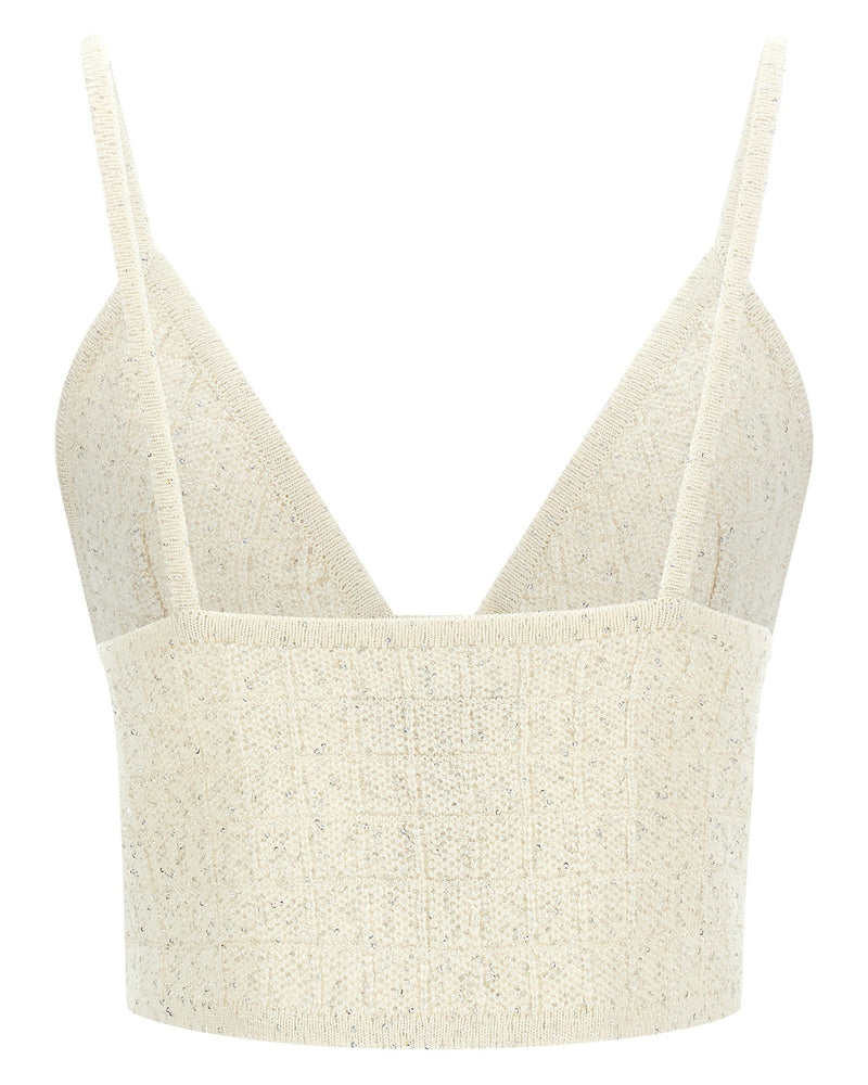 Alessandra Rich Sequin Top Glam Steals