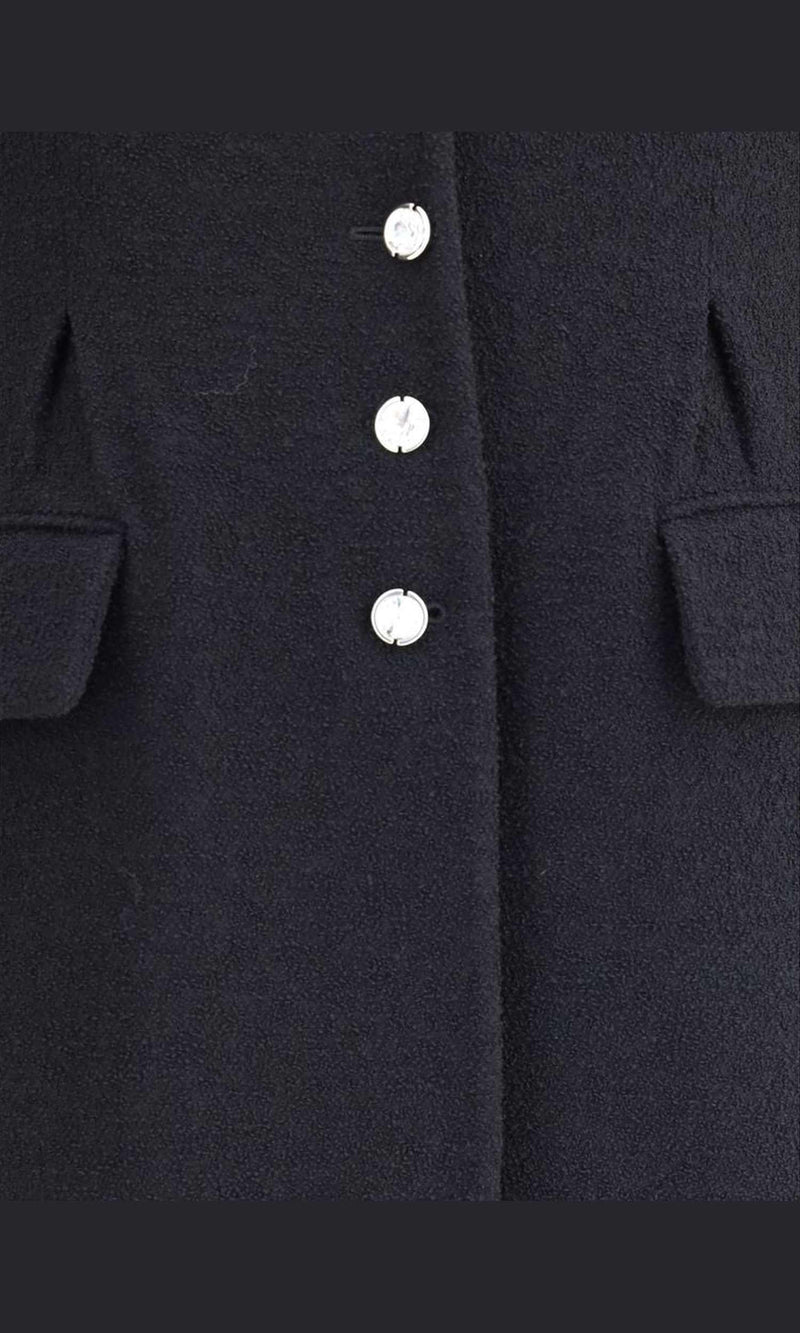 Alessandra Rich Tweed Long Coat Glam Steals