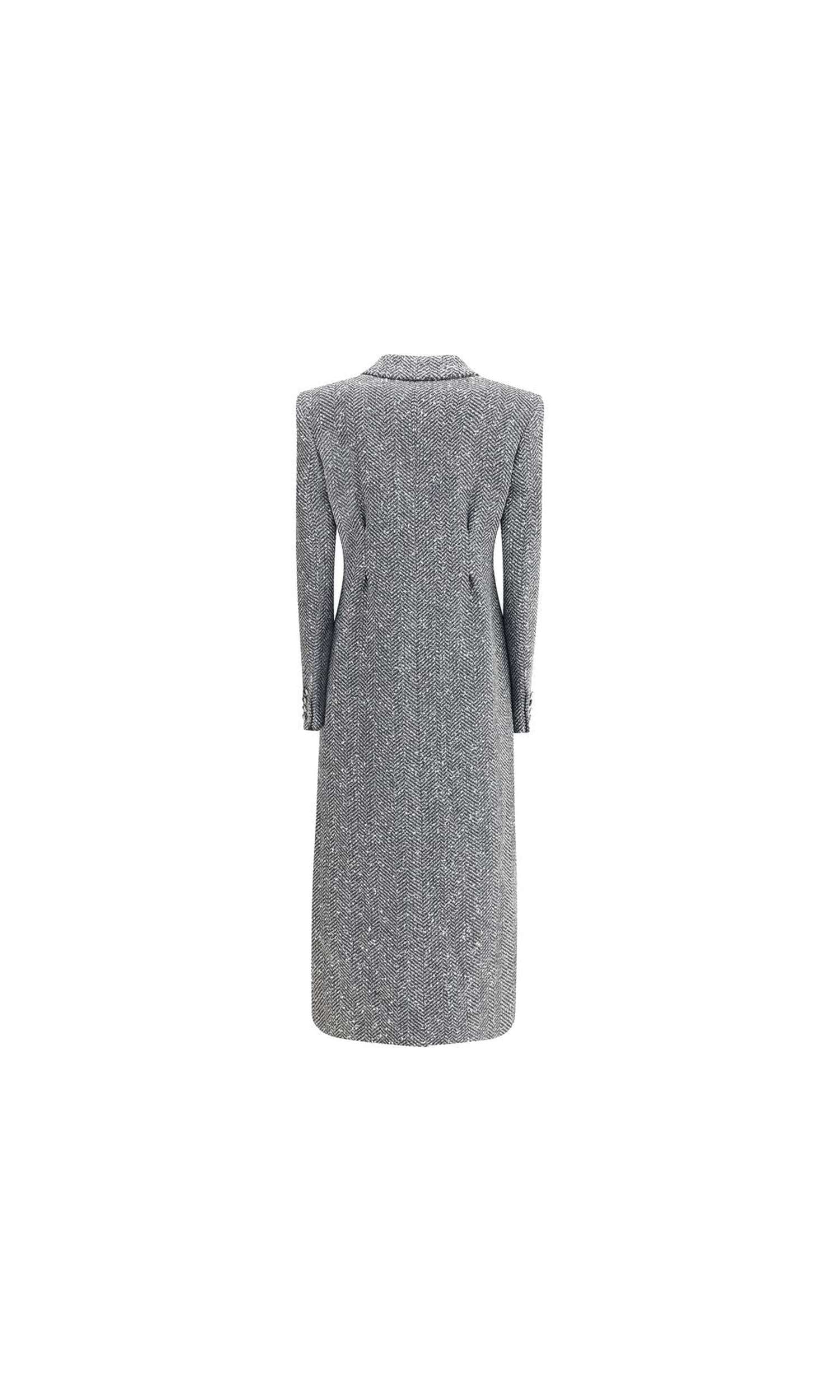 Alessandra Rich Tweed Long Coat Glam Steals