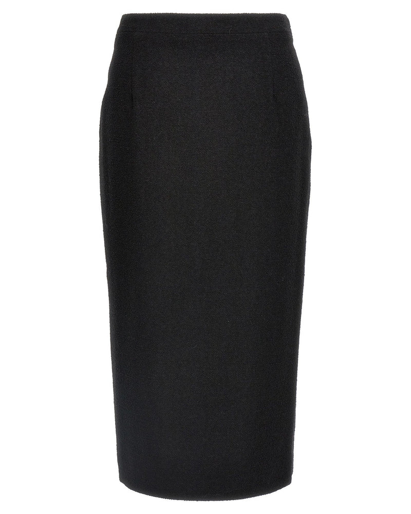 Alessandra Rich Tweed Midi Bouclé Skirt Glam Steals