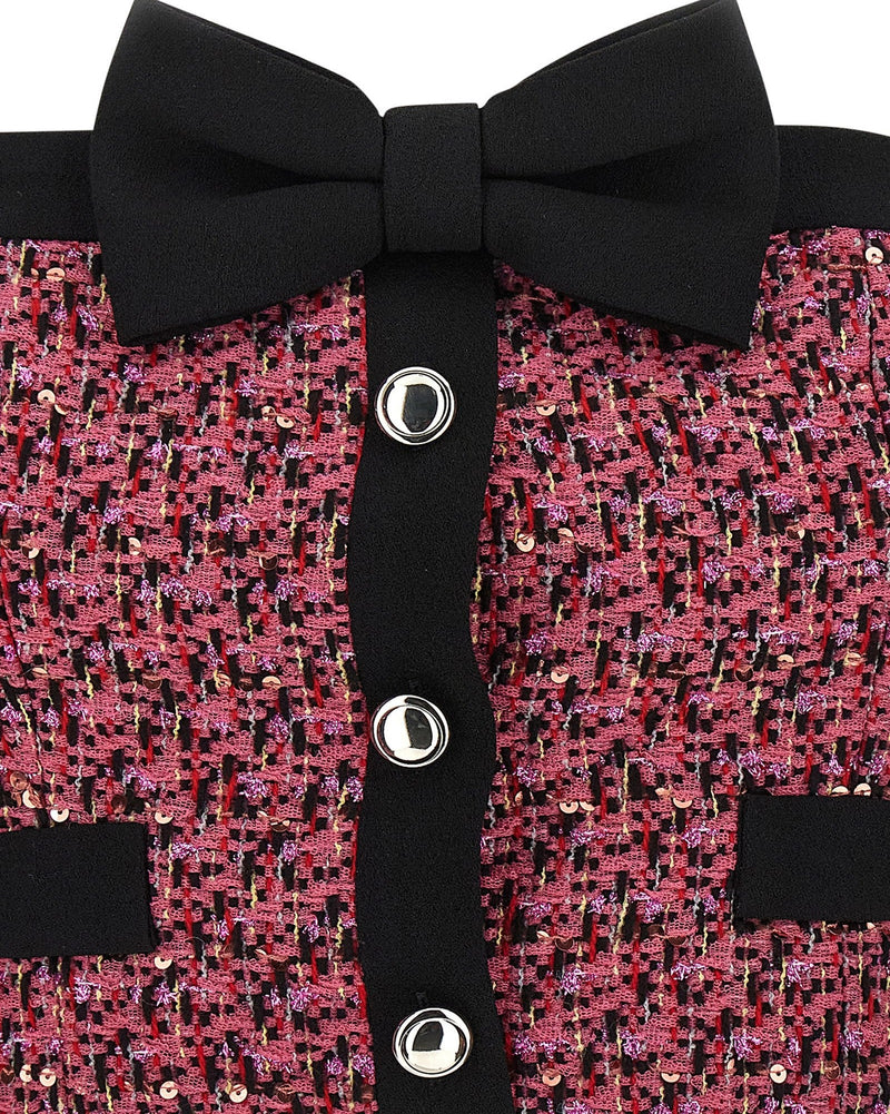 Alessandra Rich Tweed Top Glam Steals