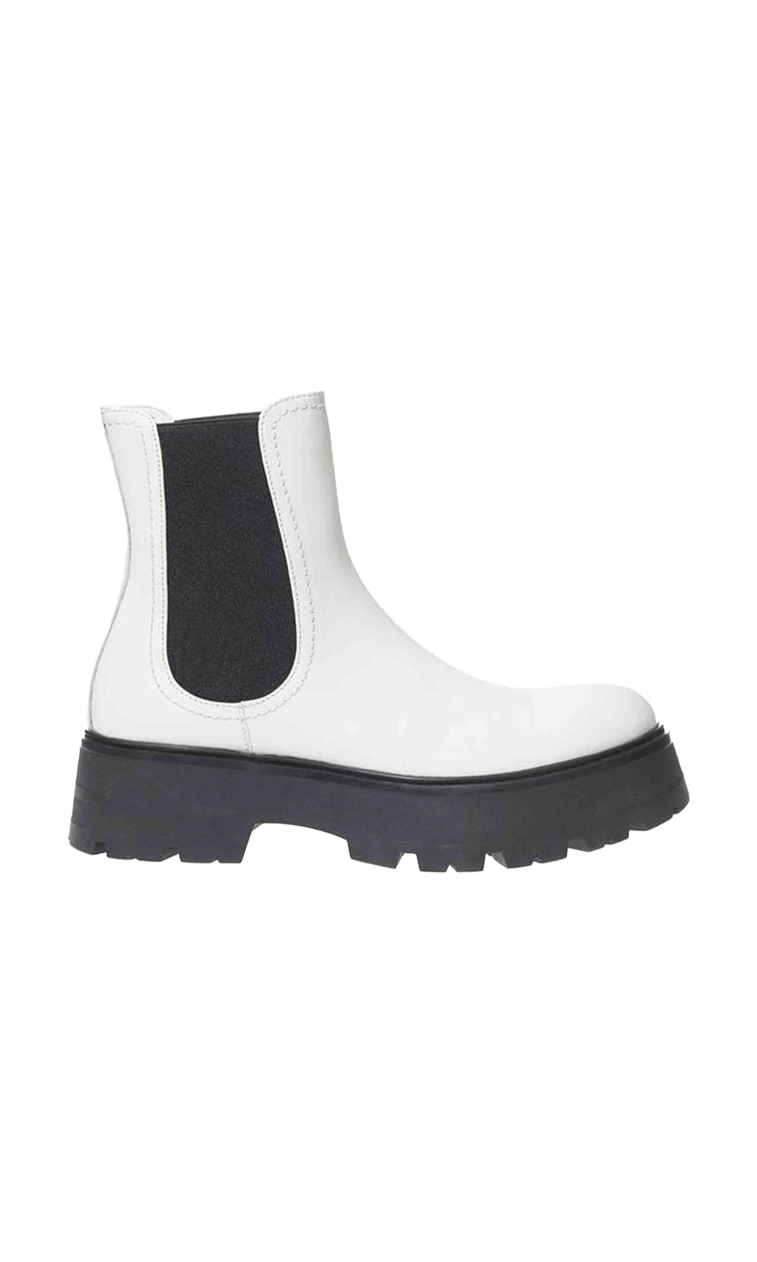 Alexander Mcqueen Black And White Leather Boot Glam Steals