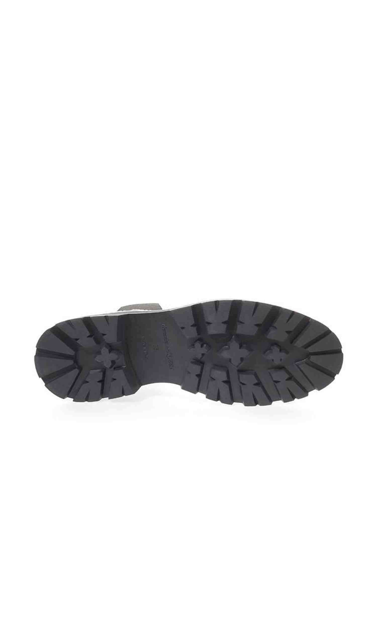 Alexander Mcqueen Black And White Leather Boot Glam Steals