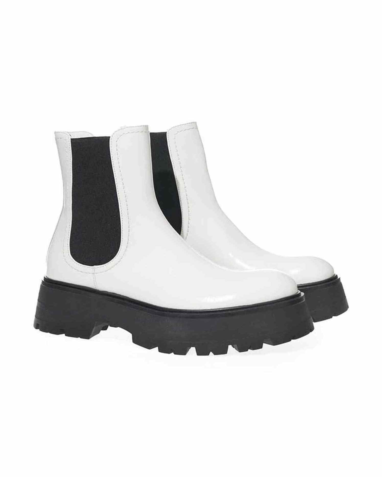 Alexander Mcqueen Black And White Leather Boot Glam Steals