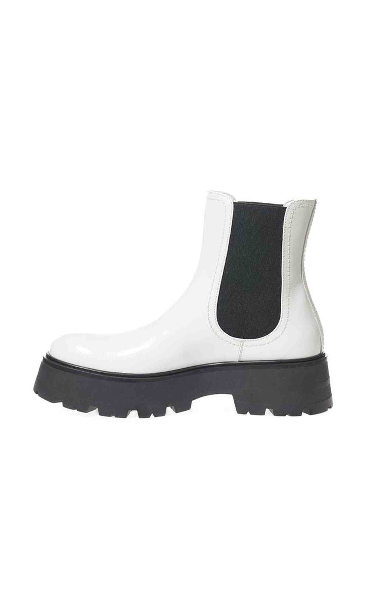 Alexander Mcqueen Black And White Leather Boot Glam Steals