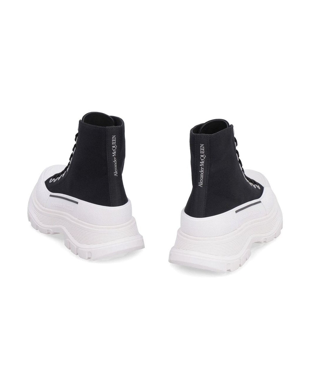 Alexander Mcqueen Black Canvas High Top Sneakers 