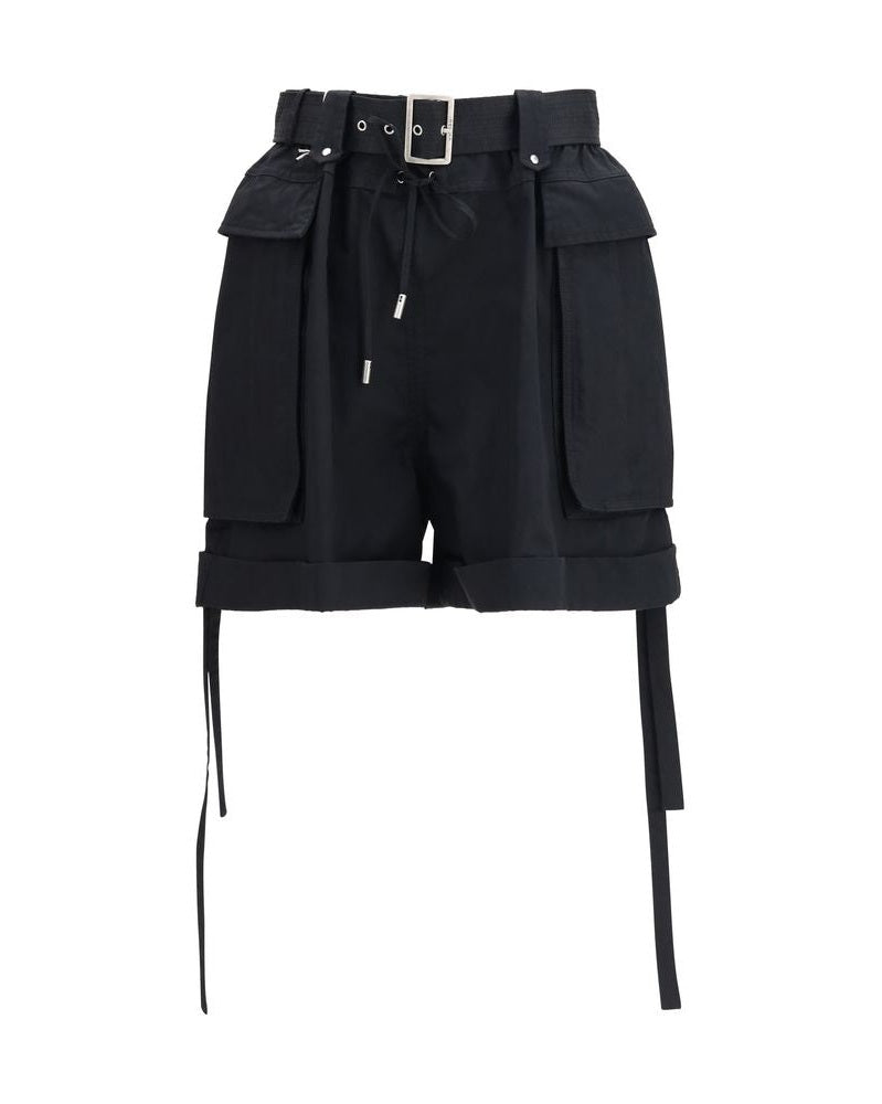 Alexander Mcqueen Black Cotton Cargo Shorts Glam Steals