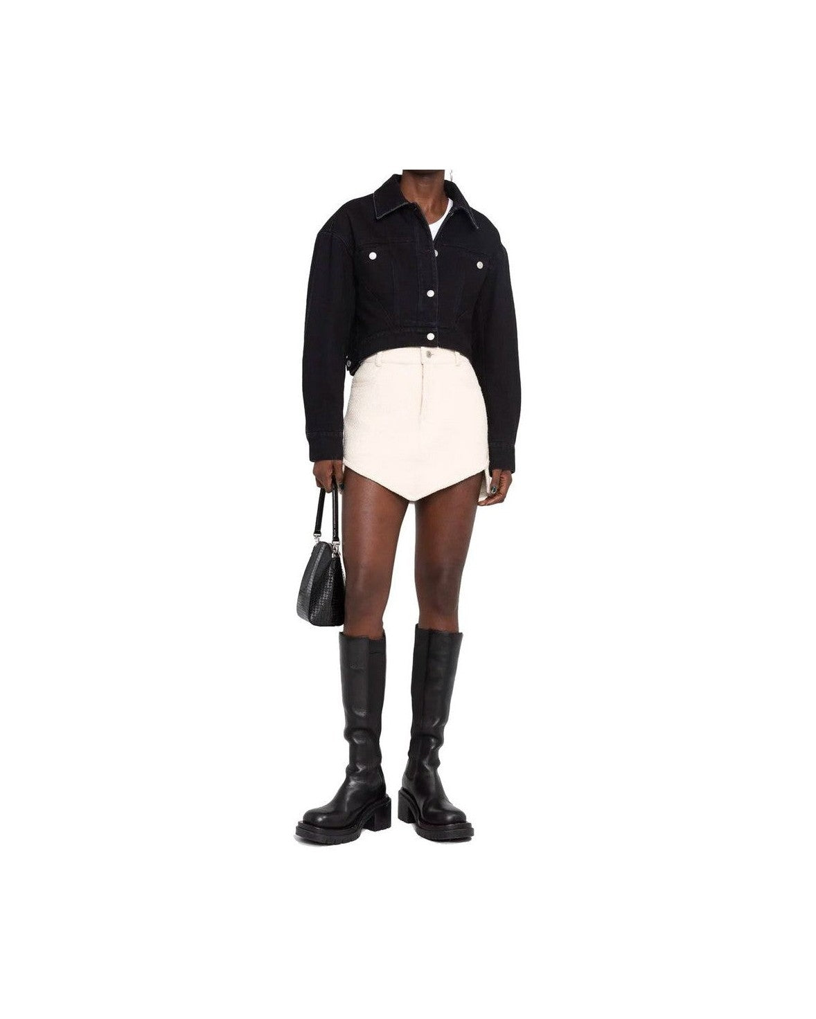 Alexander Mcqueen Black Cotton Denim Jacket Glam Steals