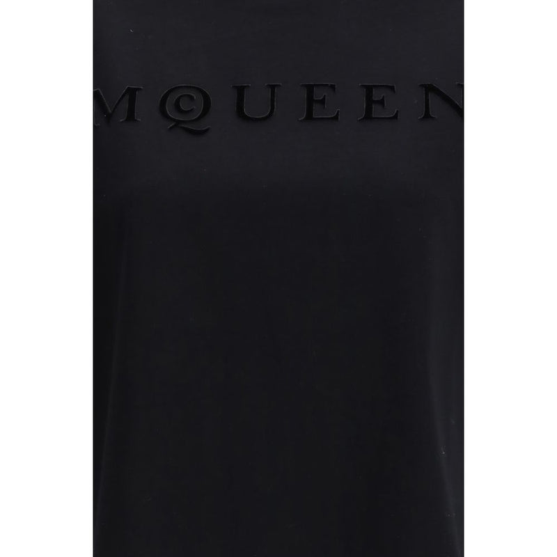 Alexander Mcqueen Black Cotton T-shirt Glam Steals