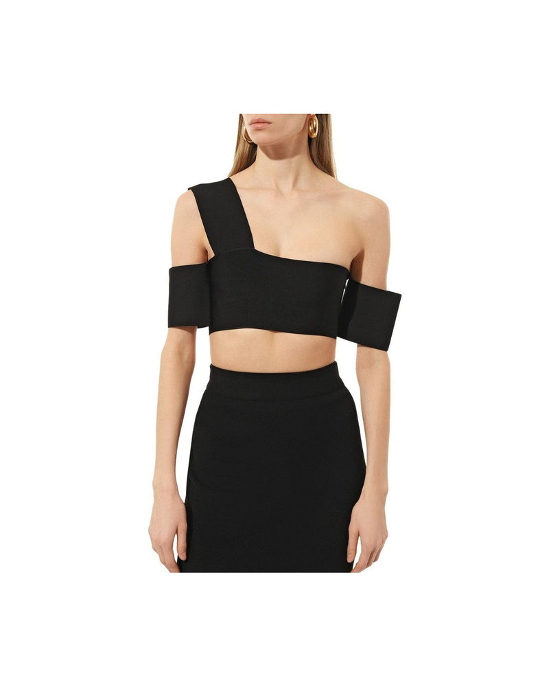 Alexander Mcqueen Black Elastane Tank Top Glam Steals