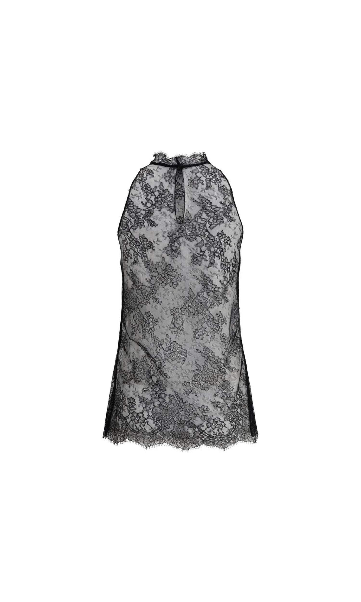Alexander Mcqueen Black Lace Sleeveless Top Glam Steals