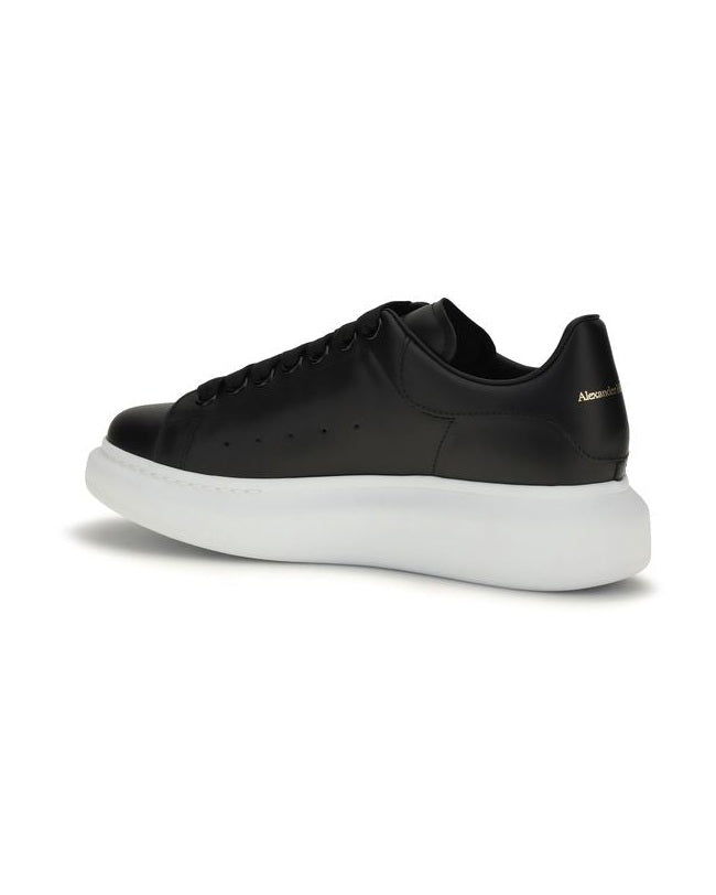 Alexander Mcqueen Black Leather Calf Bos Taurus Platform Sneakers Glam Steals