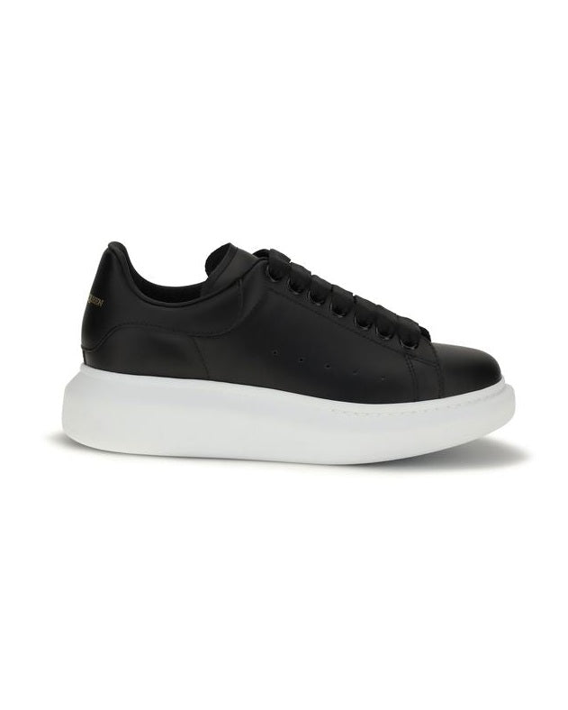 Alexander Mcqueen Black Leather Calf Bos Taurus Platform Sneakers Glam Steals