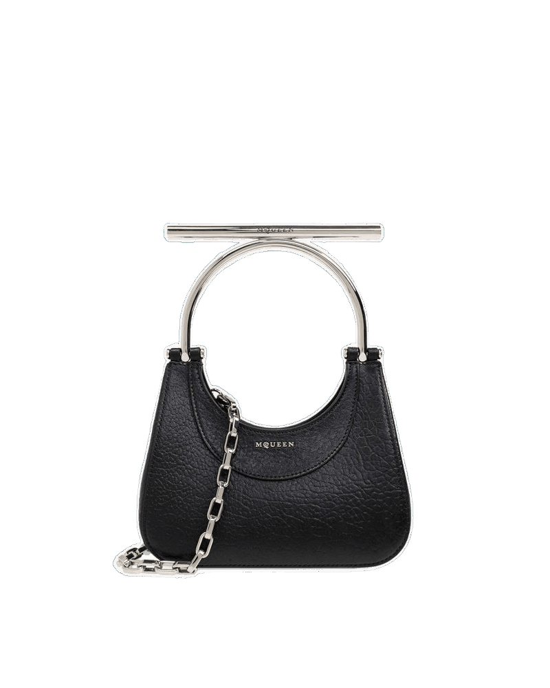 Alexander Mcqueen Black Leather Lamb Handbag Glam Steals