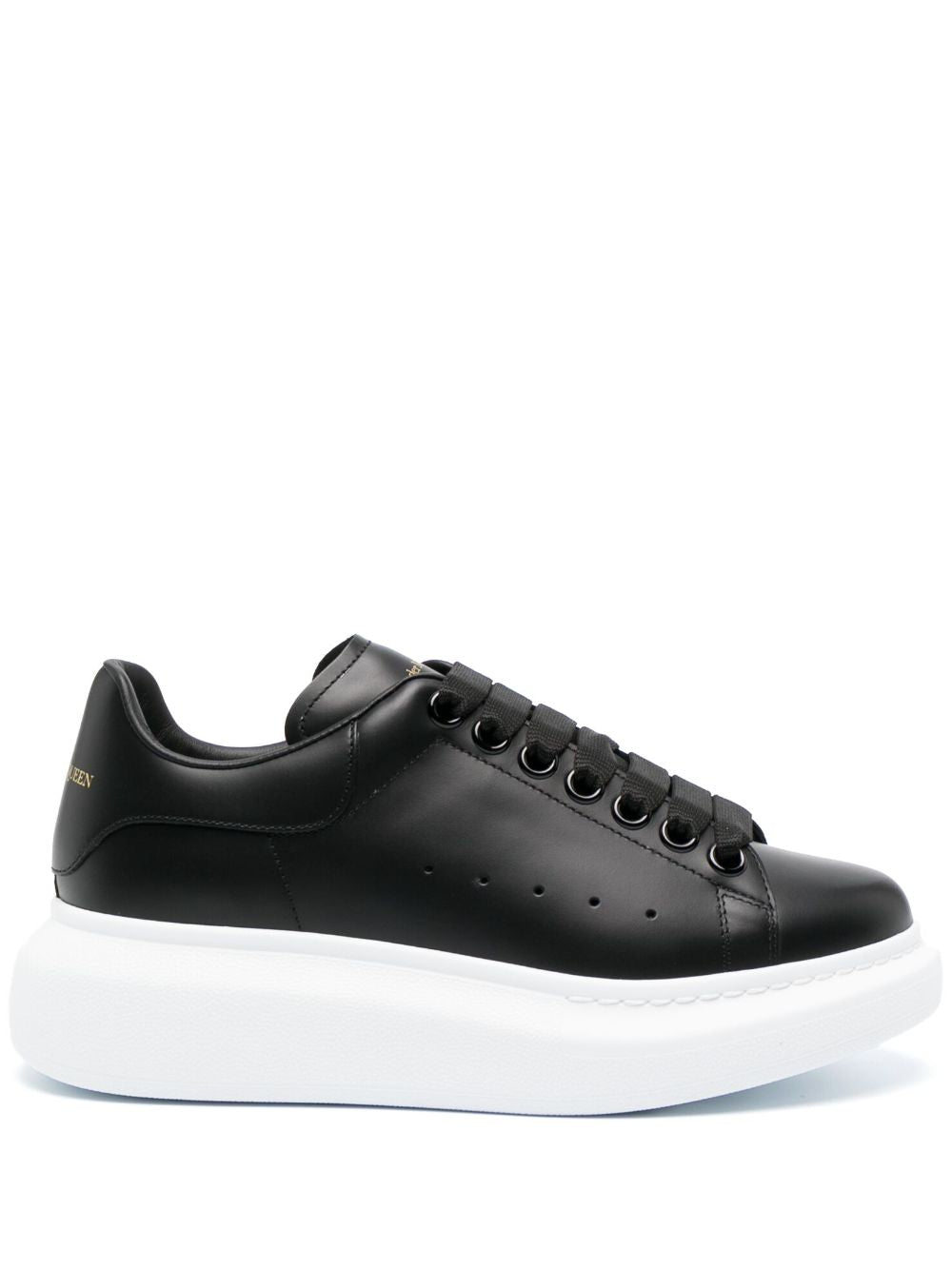 Alexander Mcqueen Black Leather Sneakers Glam Steals