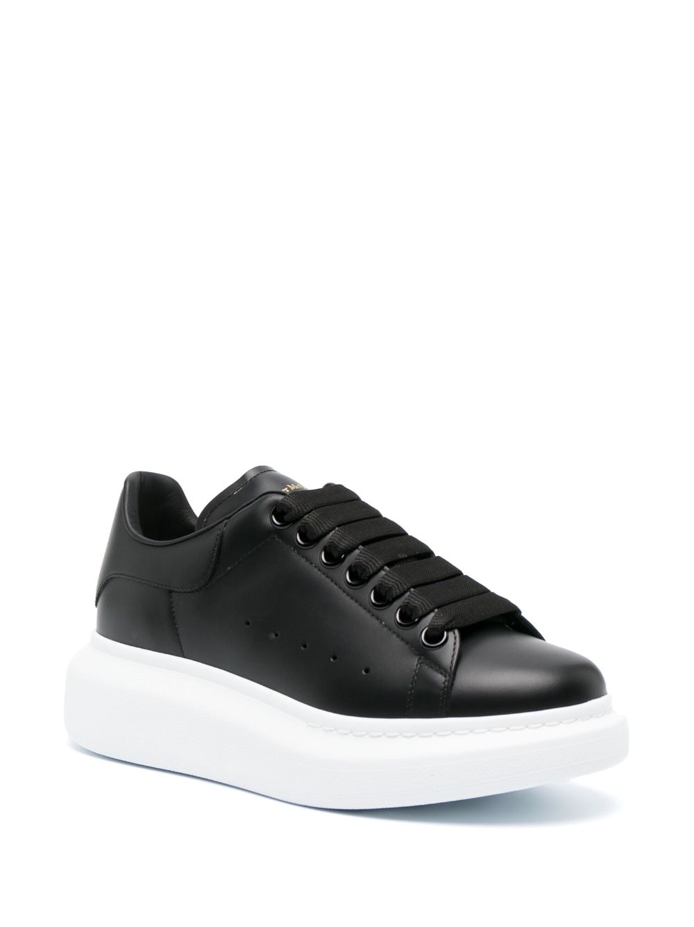 Alexander Mcqueen Black Leather Sneakers Glam Steals