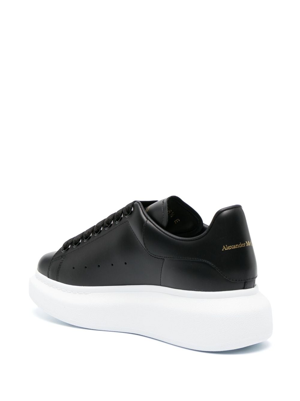 Alexander Mcqueen Black Leather Sneakers Glam Steals