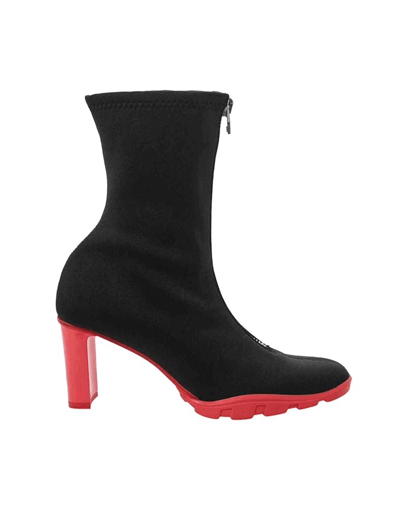 Alexander Mcqueen Black Neoprene Boot Glam Steals