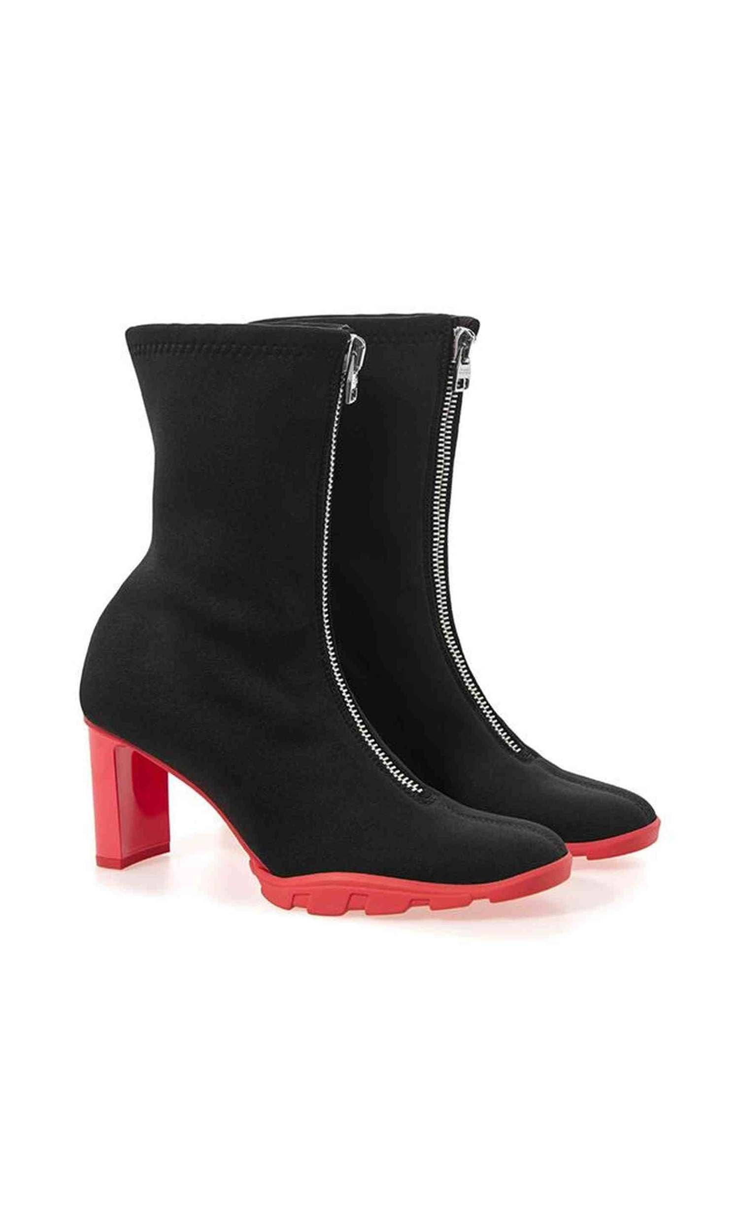Alexander Mcqueen Black Neoprene Boot Glam Steals