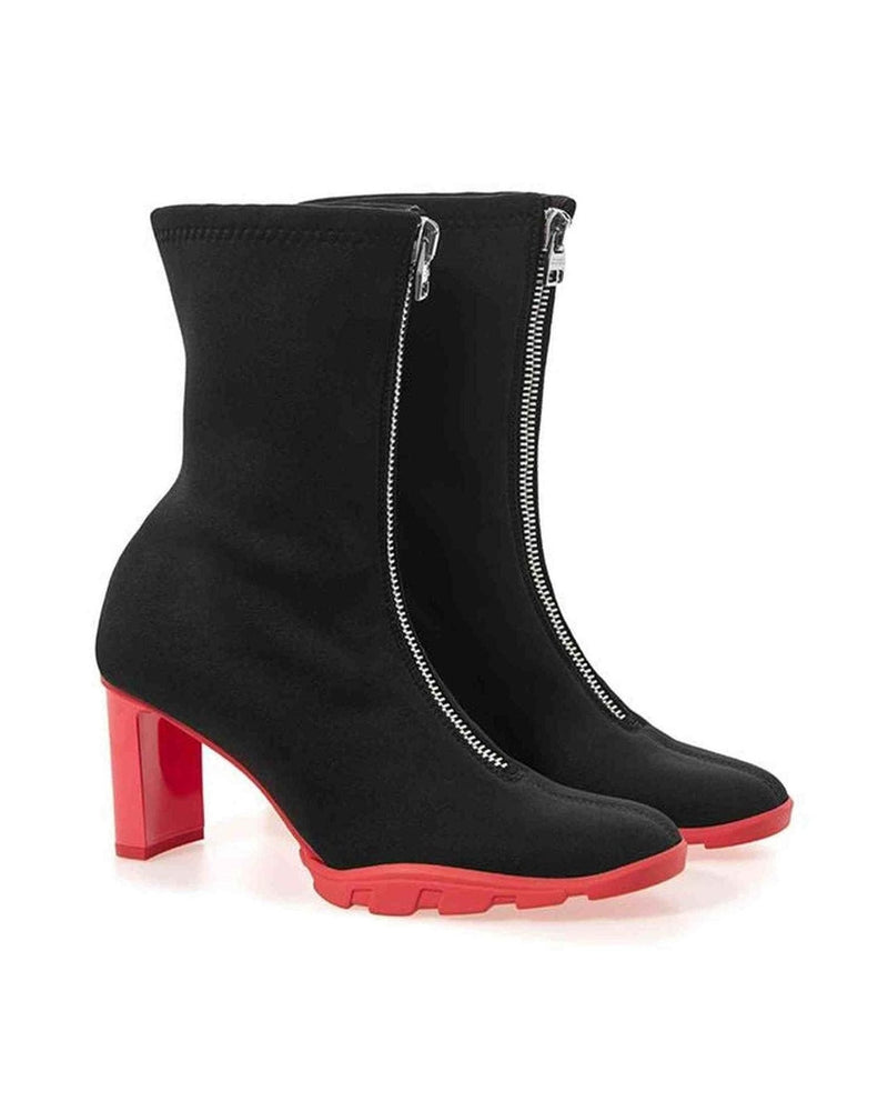 Alexander Mcqueen Black Neoprene Boot Glam Steals