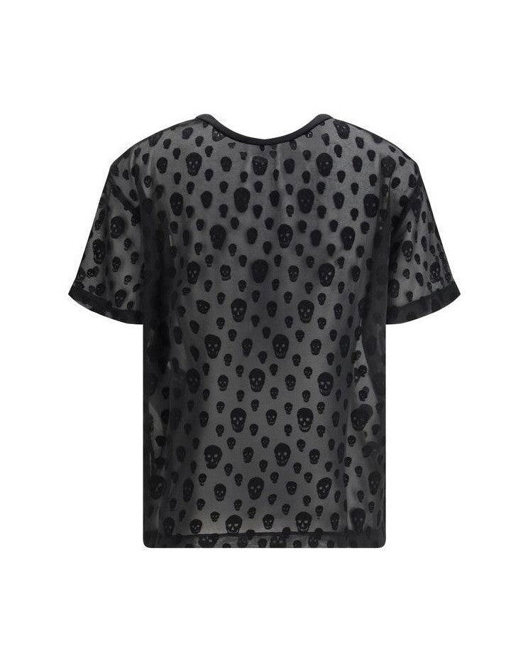 Alexander Mcqueen Black Polyamide T-shirt Glam Steals