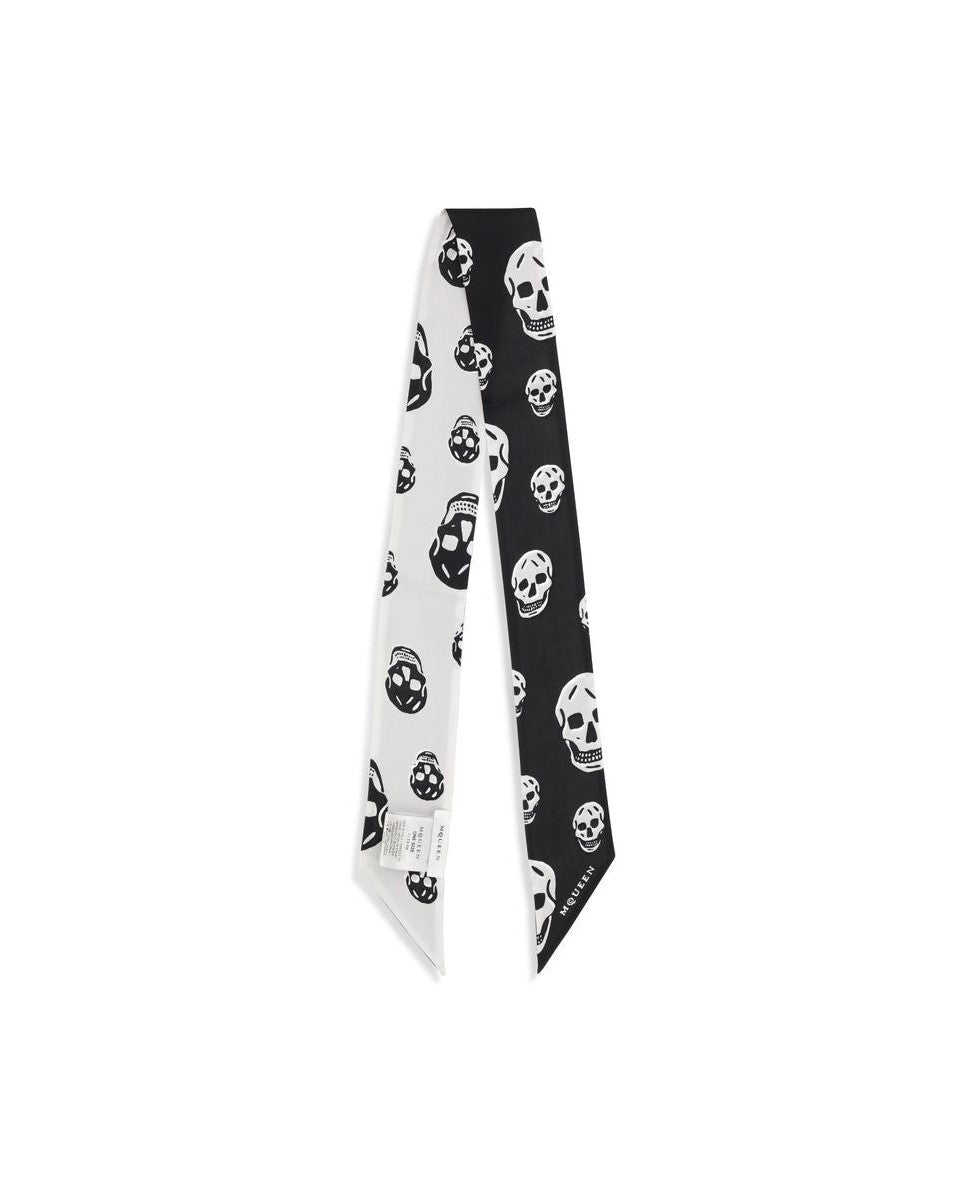 Alexander Mcqueen Black Silk Scarf 