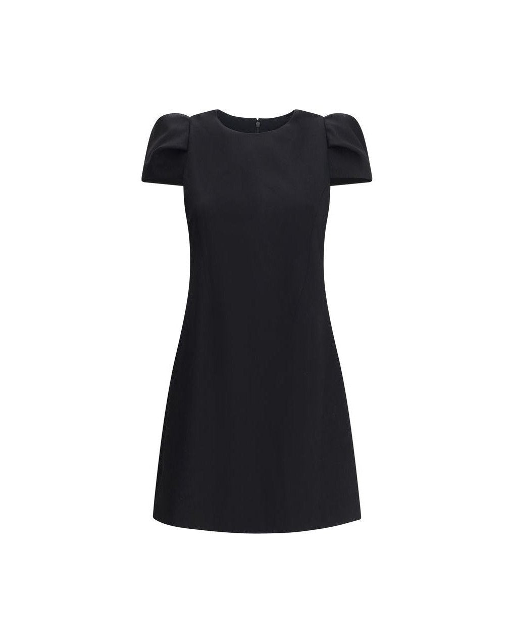 Alexander Mcqueen Black Wool Casual Dress