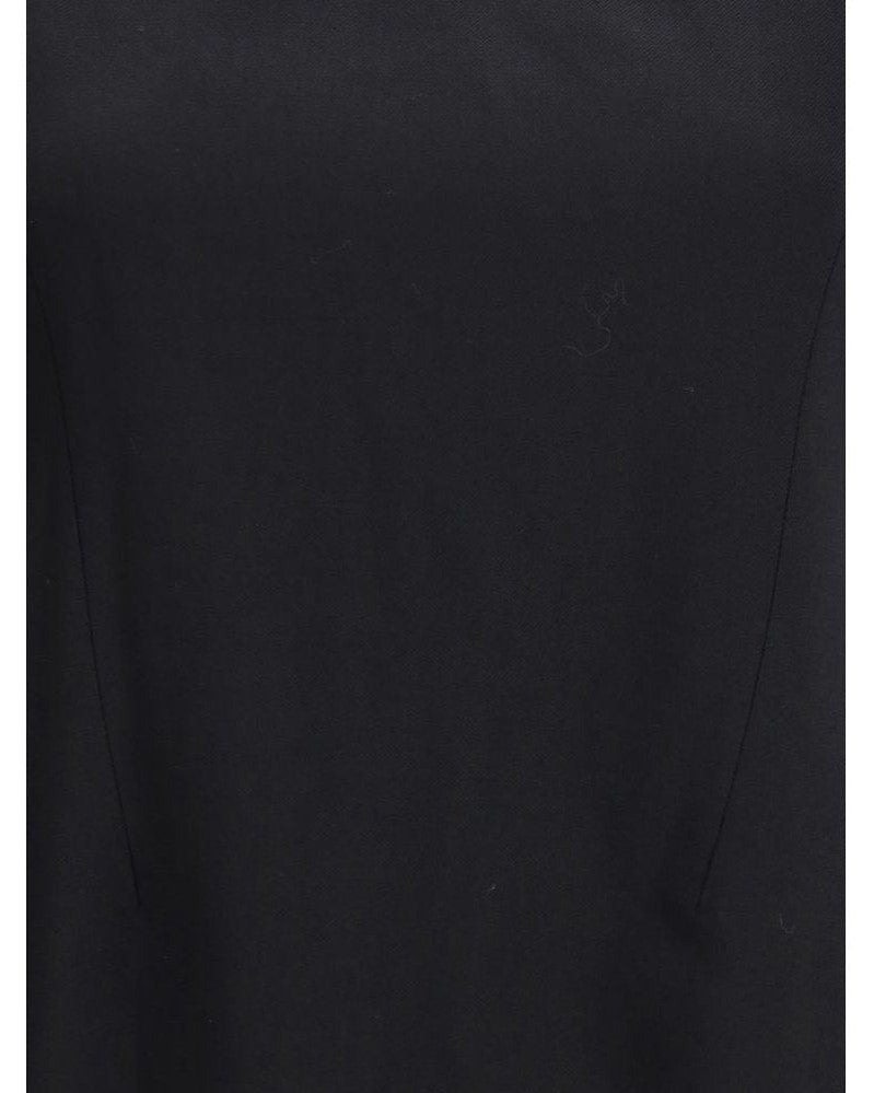 Alexander Mcqueen Black Wool Casual Dress Glam Steals