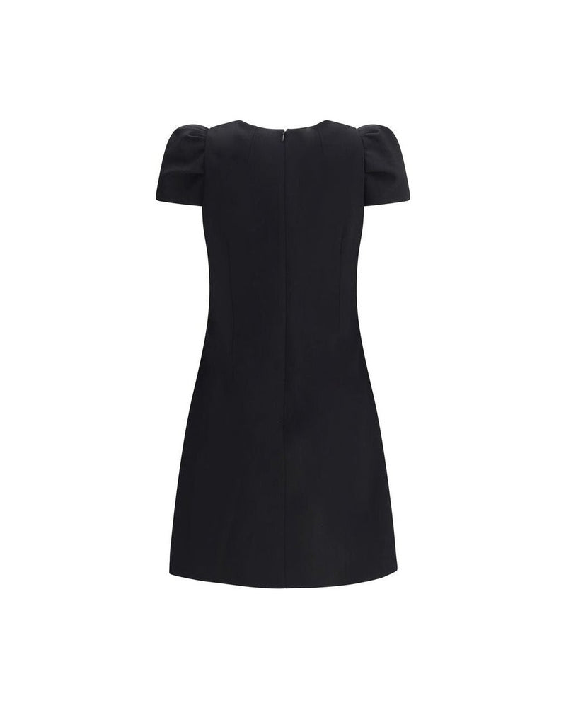 Alexander Mcqueen Black Wool Casual Dress Glam Steals