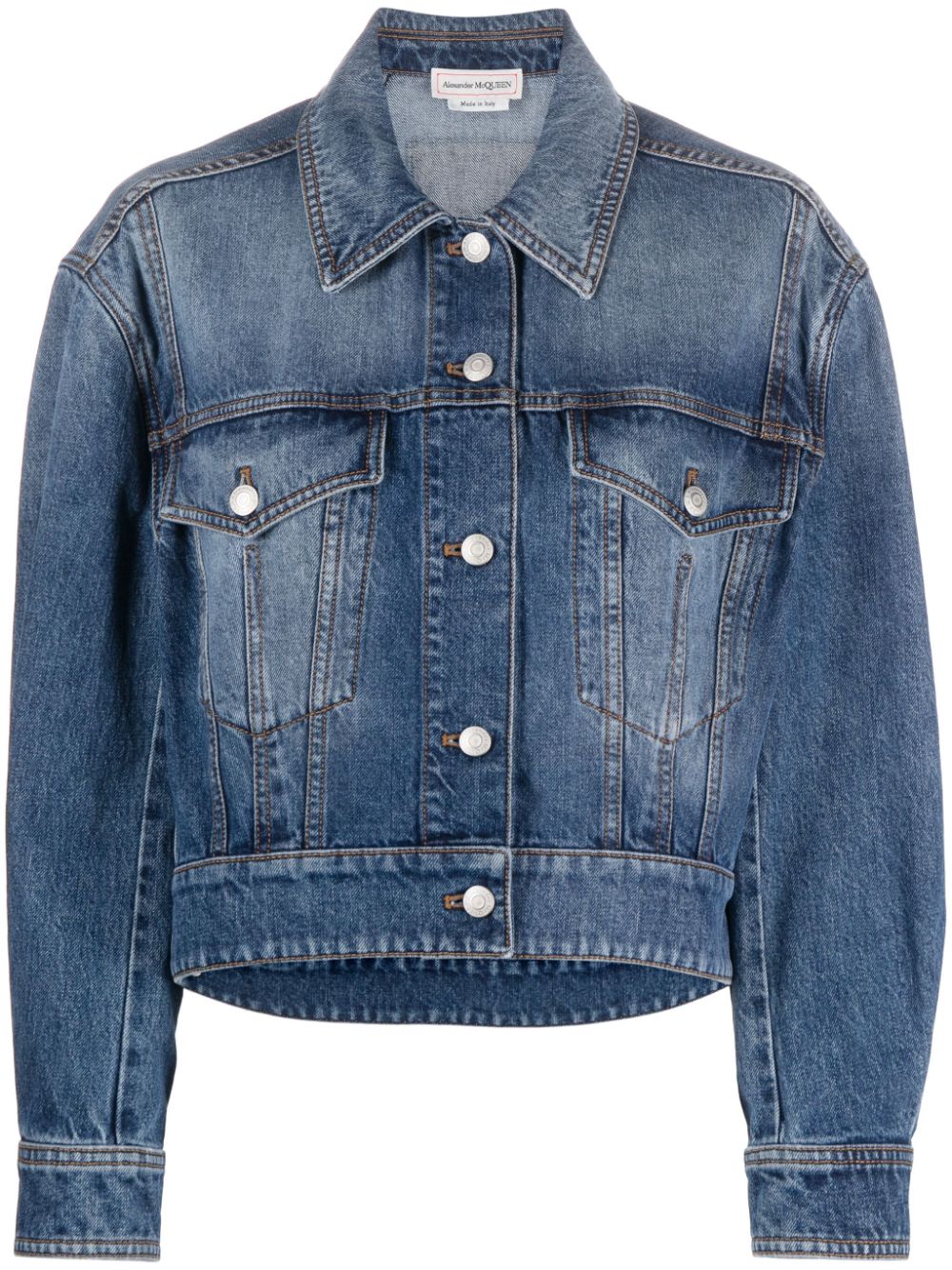 Alexander Mcqueen Denim Coat Glam Steals