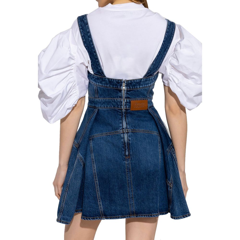 Alexander Mcqueen Denim Mini Dress Glam Steals